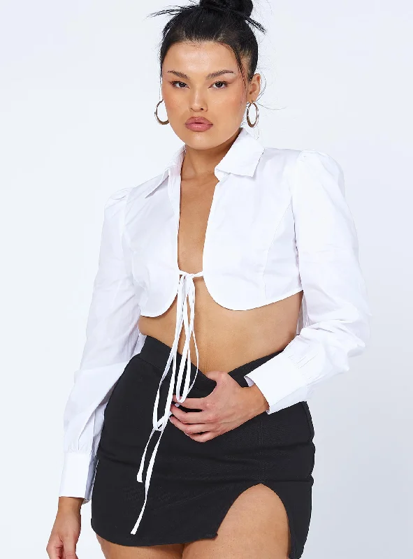 Myla Long Sleeve Top White