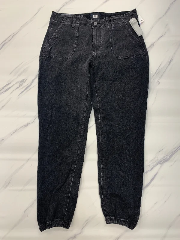 Jeans Straight By Paige In Black, Size: 6