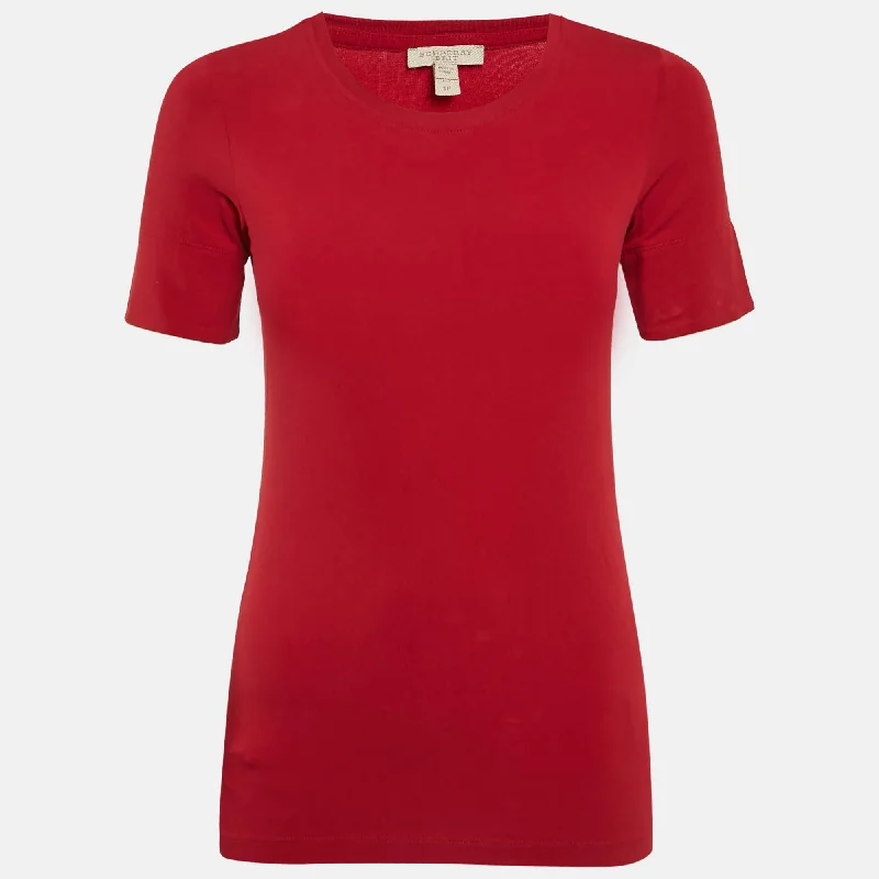 Burberry Brit Red Jersey Crewneck T-Shirt