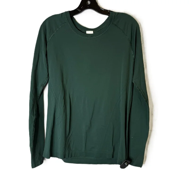 Athletic Top Long Sleeve Crewneck By Athleta In Green, Size: L