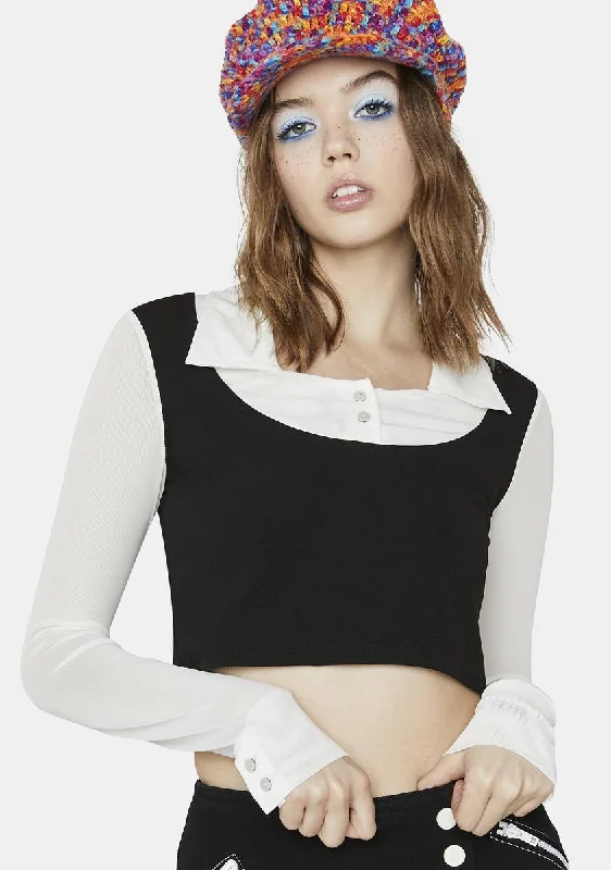 Hard Edge Hipster Crop Top