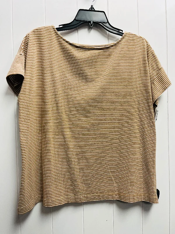 Top Short Sleeve By J. Jill In Brown, Size: L