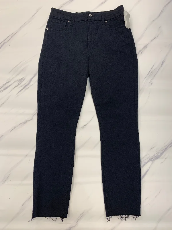 Jeans Straight By Good American In Black, Size: 8