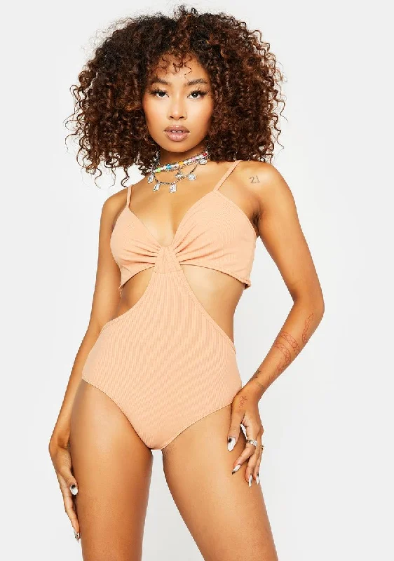 Terra Cotta Cutout Bodysuit