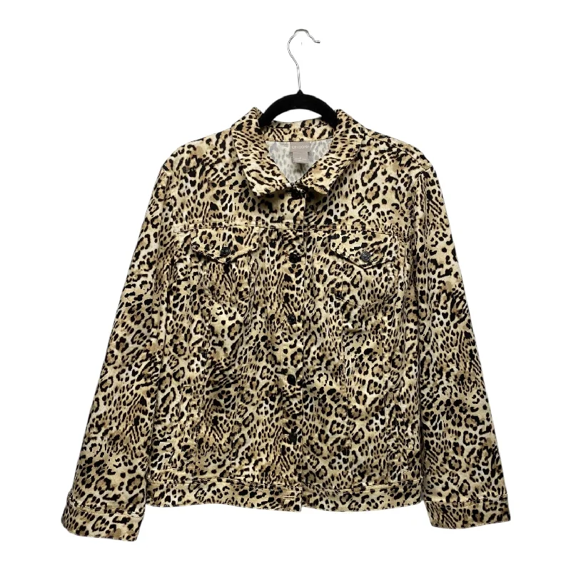 Cardigan By Chicos In Animal Print, Size: Xxl