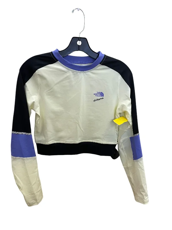 Athletic Top Long Sleeve Crewneck By The North Face In Yellow, Size: Xs