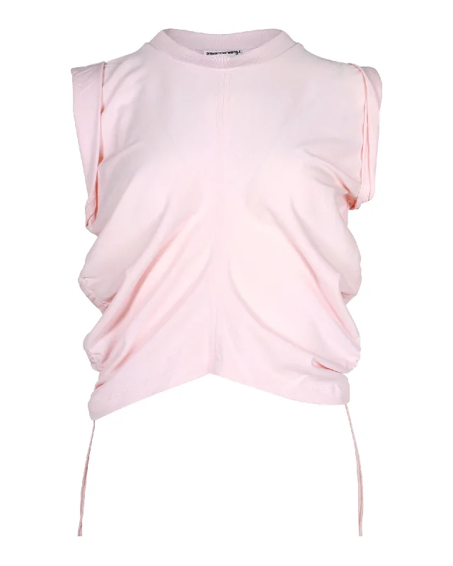 AlexanderWang.T Crop Top in Pink Cotton