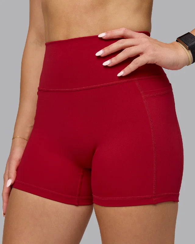 Fusion X-Length Shorts with Pockets - Cherry Red