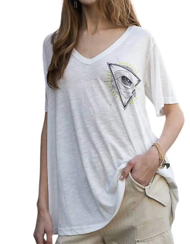 Eye Of Providence T-Shirt In White