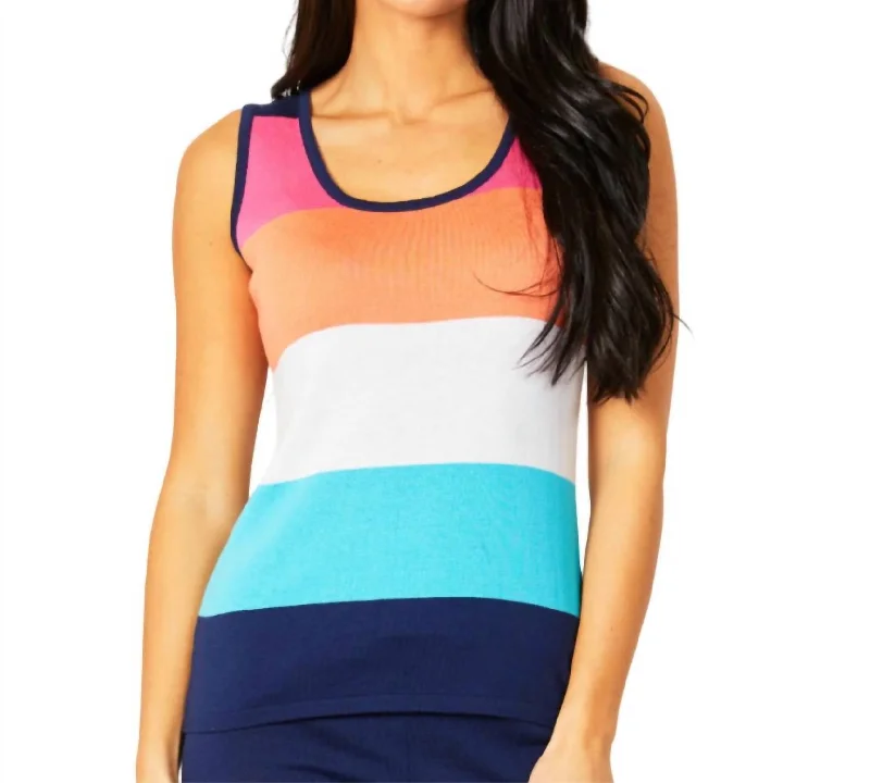 Stripe Tank Top In Sorbet