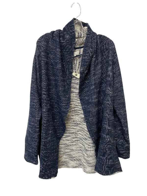 Cardigan By Lucky Brand In Navy, Size: Xl