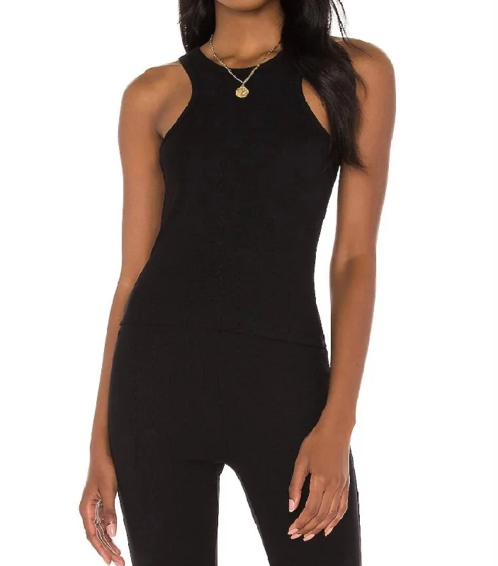 Ribbed Alissar Tank Top In Black