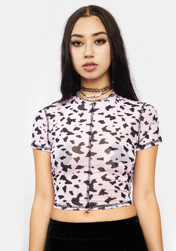 Brighter World Mesh Crop Top