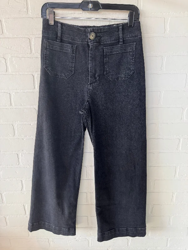 Jeans Wide Leg By Pilcro In Black Denim, Size: 2