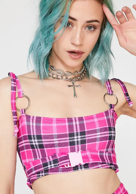 Pixie Tartan Crop Top