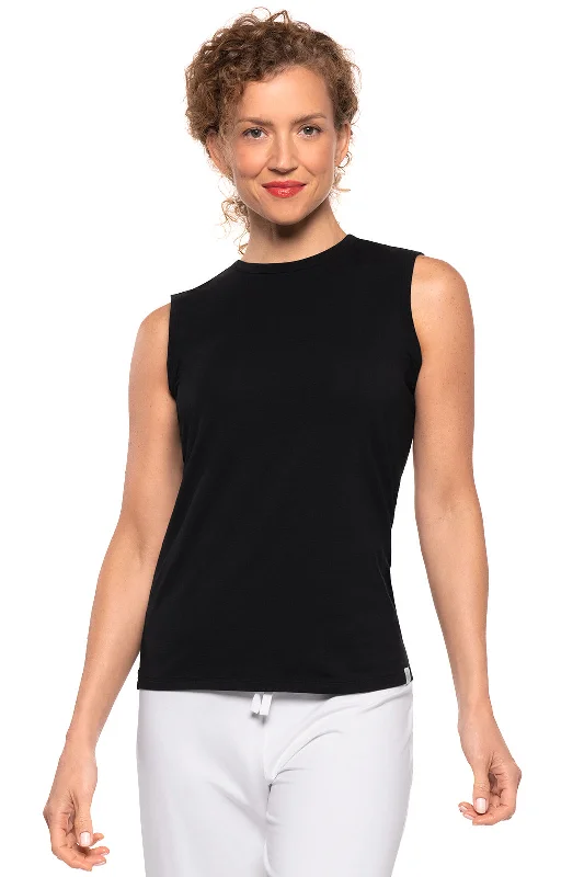 Women's LumaLeo High Neck Tank Top | Black