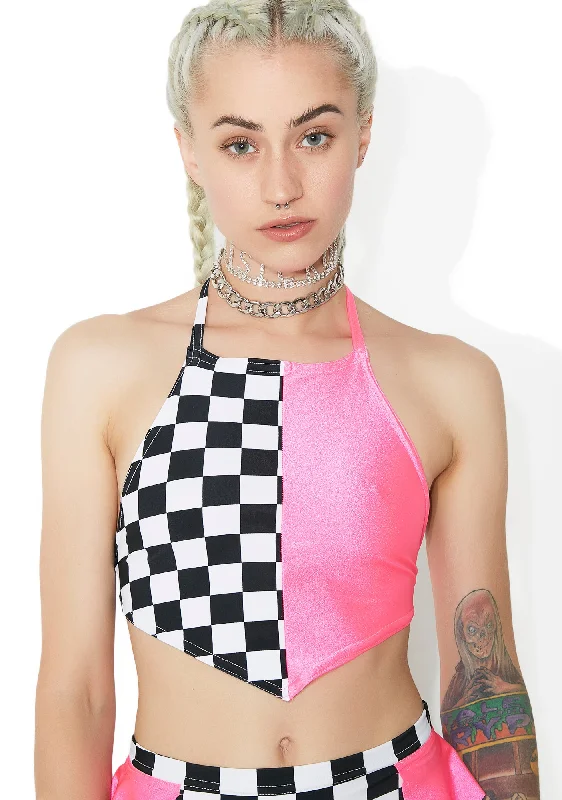 Valley Girl Halter Crop Top