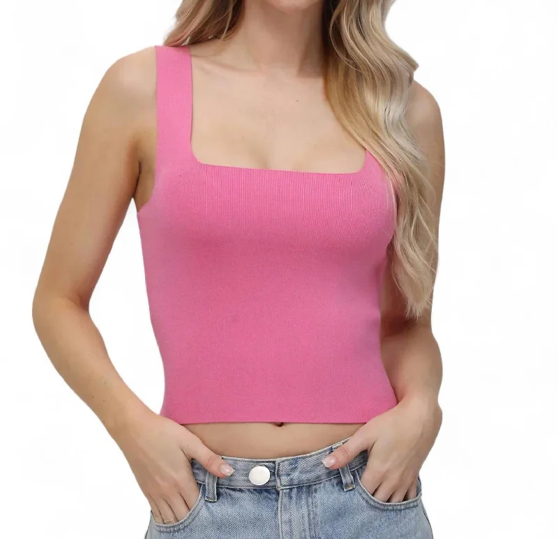 Eva Tank Top In Shocking Pink