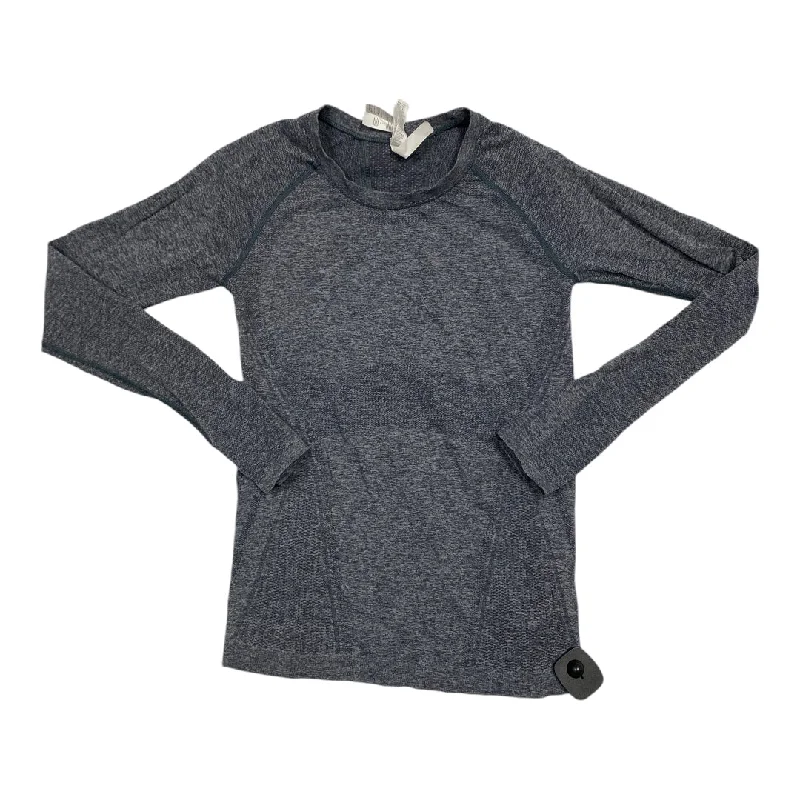 Athletic Top Long Sleeve Crewneck By Athleta In Grey, Size: S