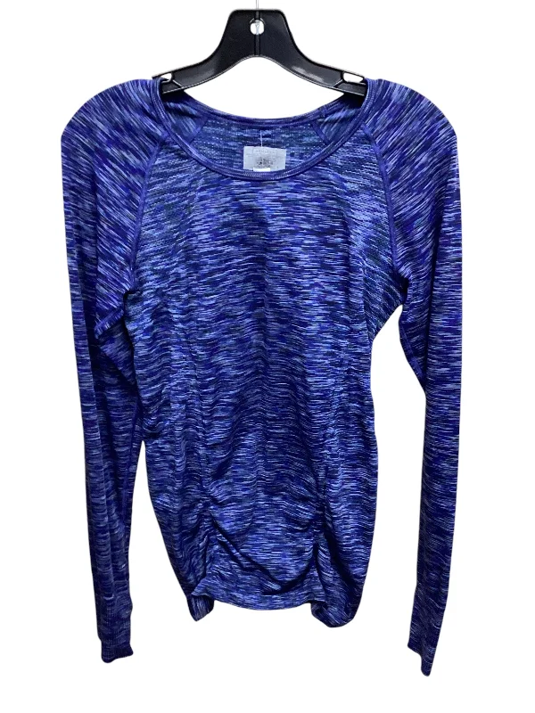 Athletic Top Long Sleeve Crewneck By Athleta In Blue, Size: S