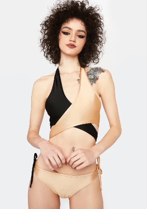 That's A Wrap Two-Tone Bodysuit