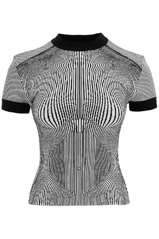 Jean Paul Gaultier Women's  Striped Viscose T-Shirt