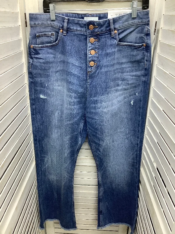 Jeans Boyfriend By Loft In Blue Denim, Size: 10