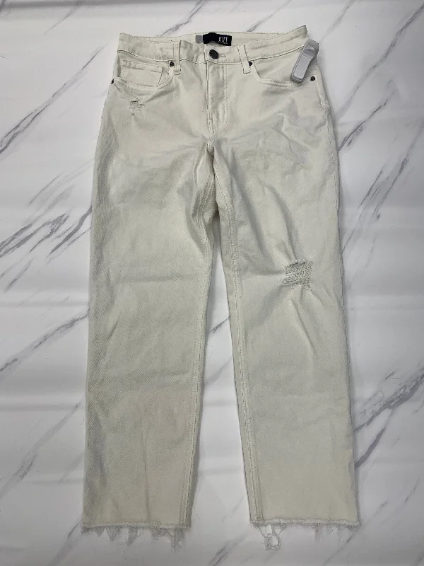 Jeans Boyfriend By Kut In Cream, Size: 6