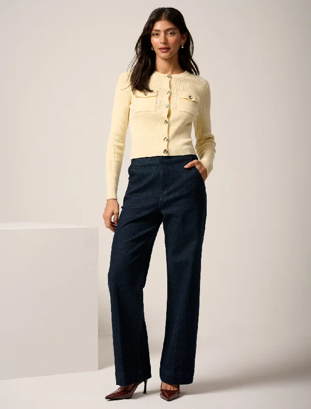 Budget Friendly Delta Utility Knit Cardigan