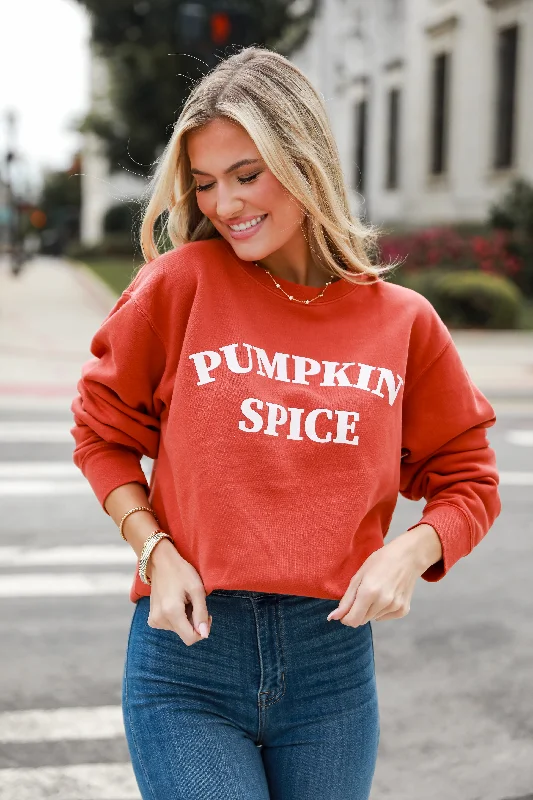Evening Looks Rust Pumpkin Spice Sweatshirt