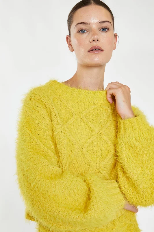 From Casual To Classy Glamorous Mustard Knit Long Sleeve Jumper