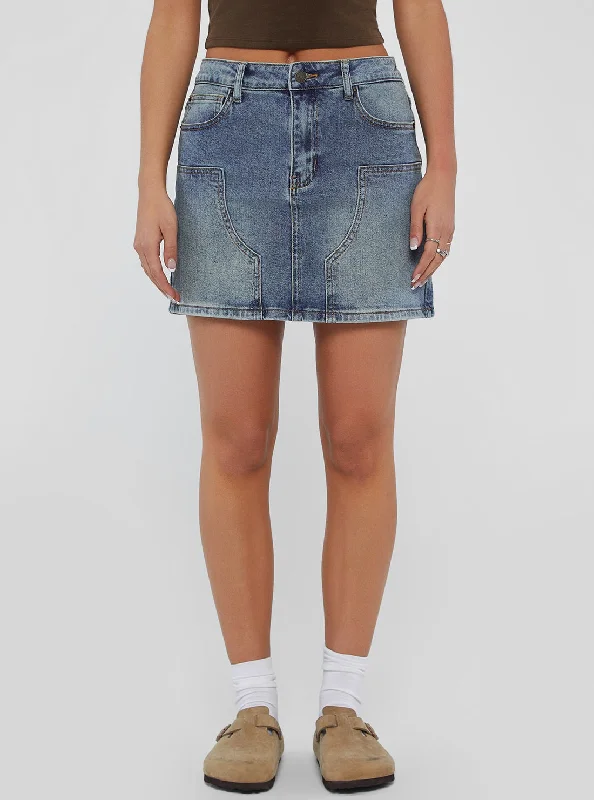 Guess Originals Panel Denim Mini Skirt