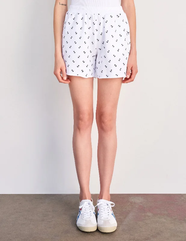 Sundry Anchor Print Shorts in White