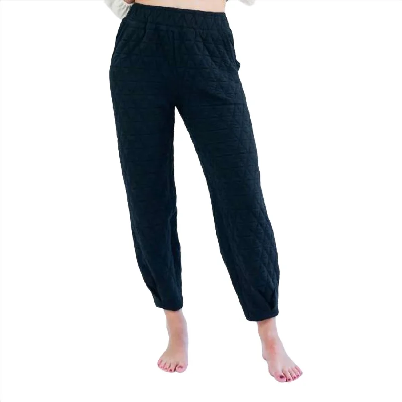 Quilted Jogger Pant - Reg/curvy In Black