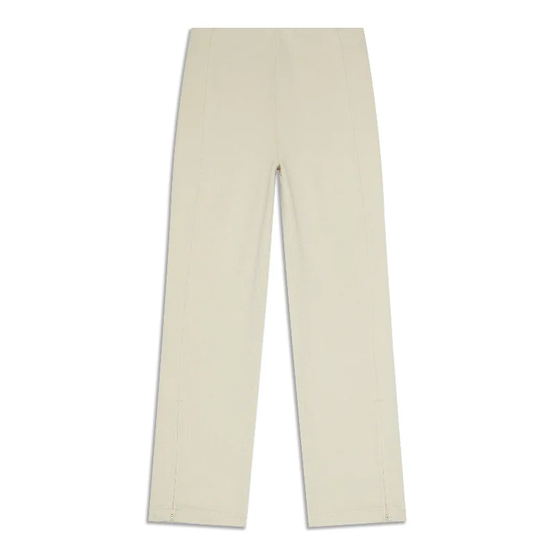 Ribbed Softstreme Zip-Leg High-Rise Cropped Pant - Resale