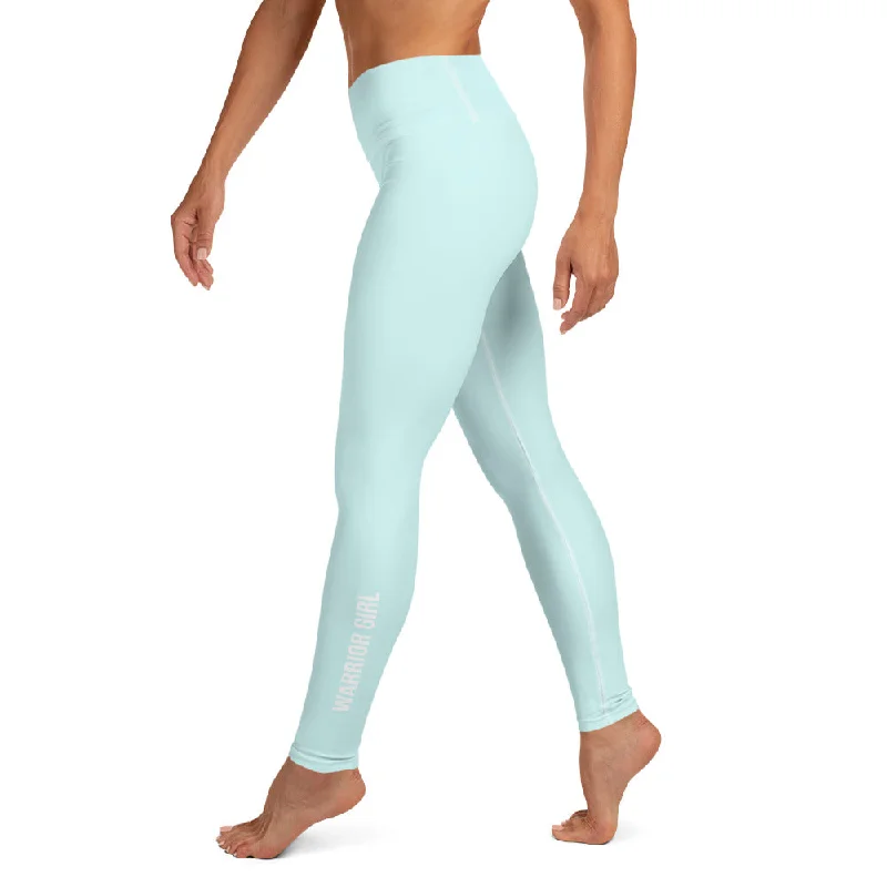 Light Cyan Warrior High Waist Leggings