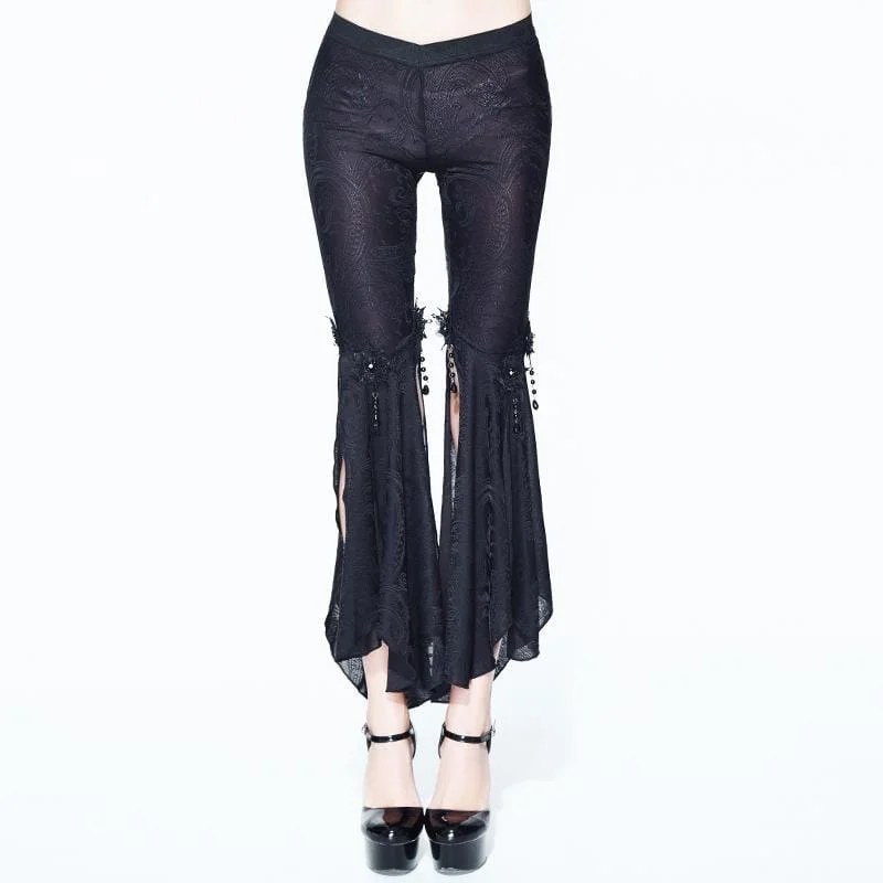 Women's Goth Trousers With Long slits