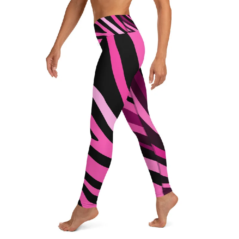 Pink Zebra High Waist Leggings