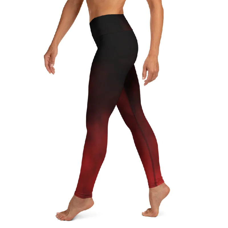 Red Smoke High Waist Leggings