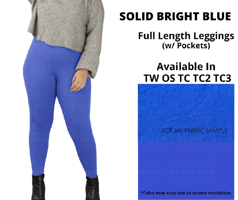 Solid Bright Blue Full Length w/ Pockets