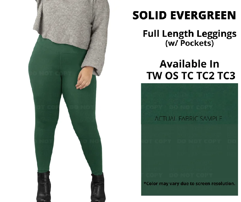 Solid Evergreen Full Length w/ Pockets