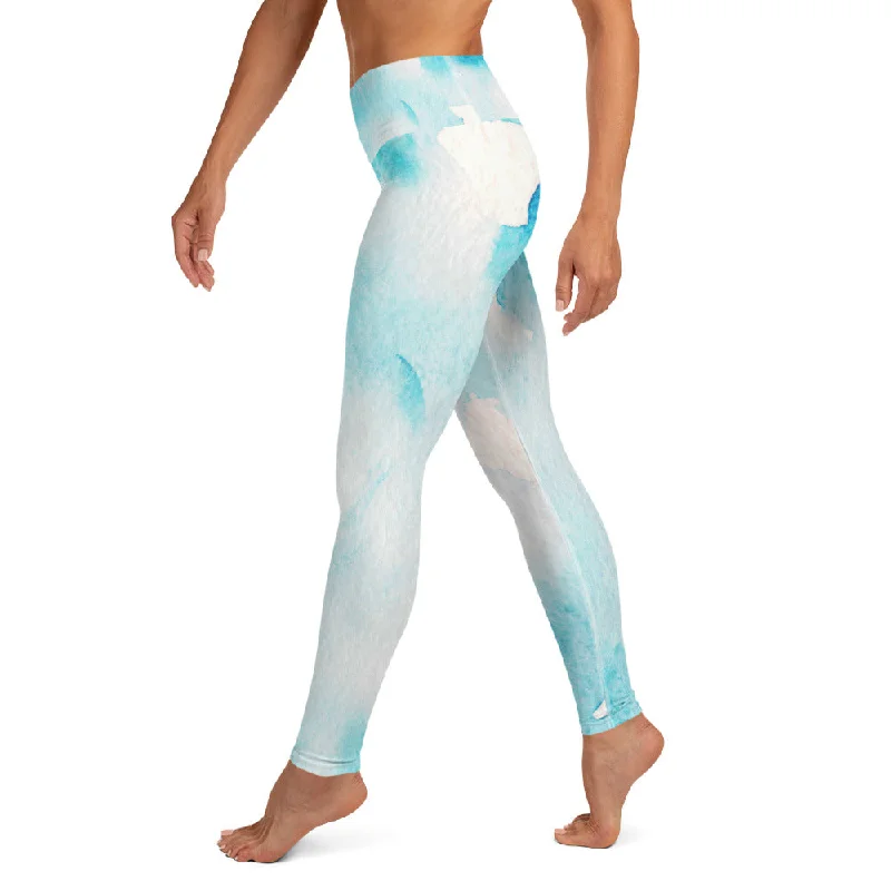 Watercolor High Waist Leggings