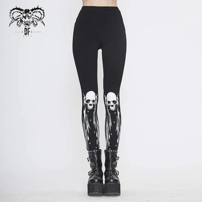 Women's Gothic Punk Skull Leggings